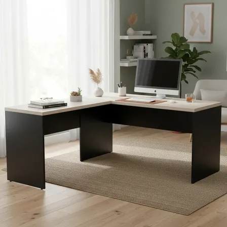 Mesa De Escritório Em L 1.60x1.50 Netmobil Tampo 30mm