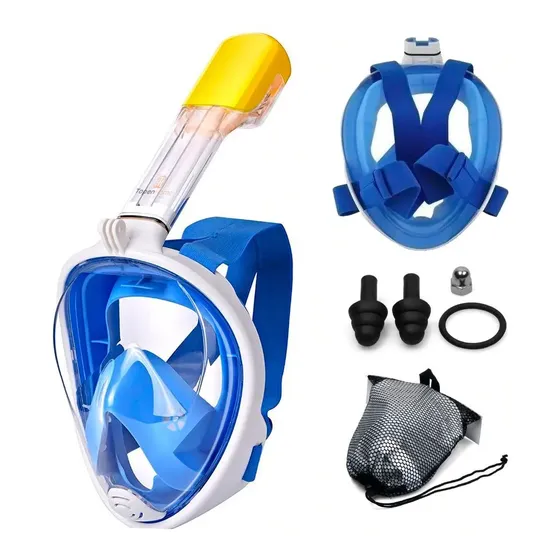 Mascara Mergulho Snorkel Com Suporte P/ Gopro Câmera De Ação