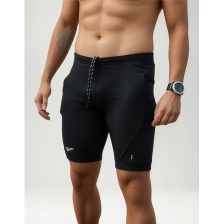 Bermuda De Compressão Masculina Com Bolso Corrida