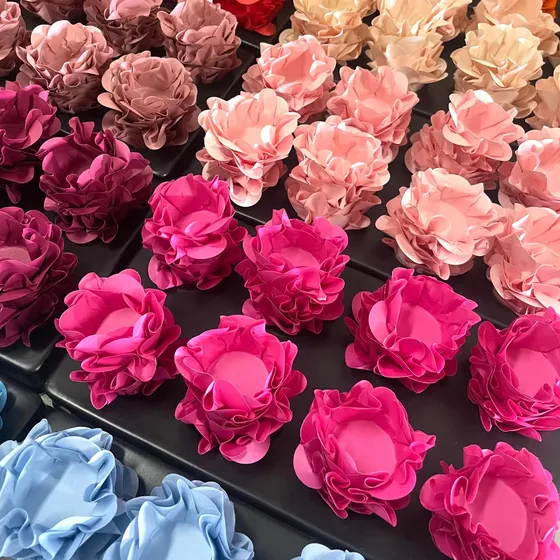 120 Forminhas De Doces Finos Flor Luxo Casamento Festa Cores