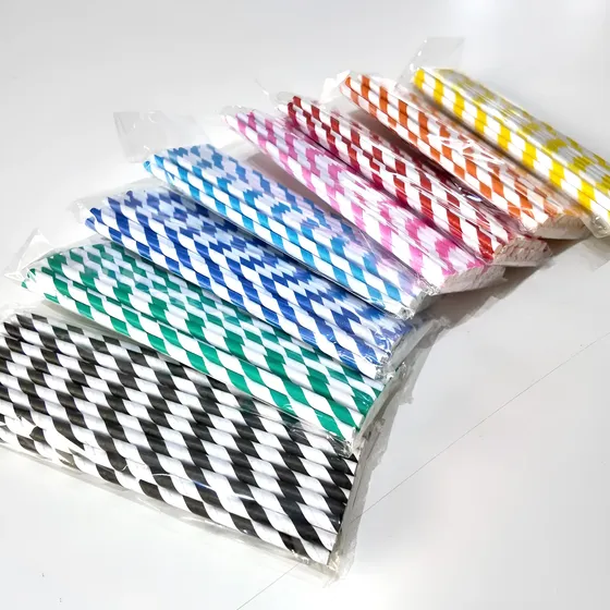 200 Unid Canudos De Papel Coloridos Topo De Bolo Oferta