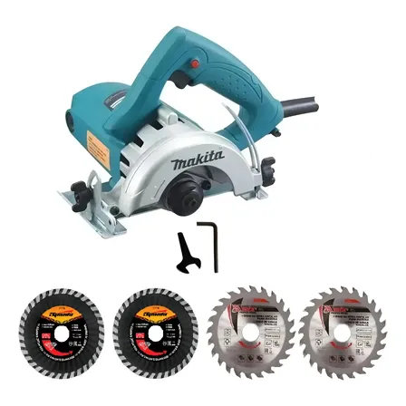 Serra Marmore Makita 1450w 5 Pol Com Kit Disco Corte Madeira