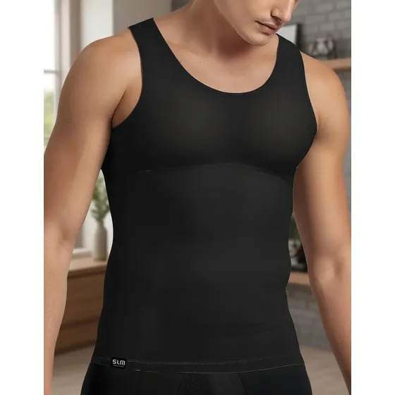 Camiseta Slim Alta De Compressão Sem Mangas Postural