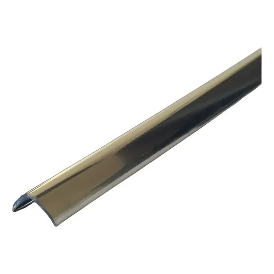 Perfil Cantoneira Pvc Metalizada 15mm Barra 3mt Com Fita 3m