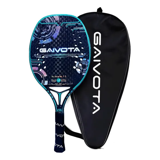 Raquete De Tênis De Praia Gaivota 12k Carbono+bolsa