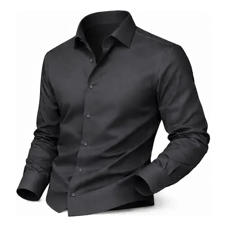 Camisa Social Com Elastano Masculina Manga Longa Slim Fit