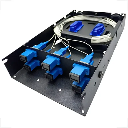 Mini Dio 6fo Em Aço Pigtail Acoplador Completo Sm Sc/sc Upc