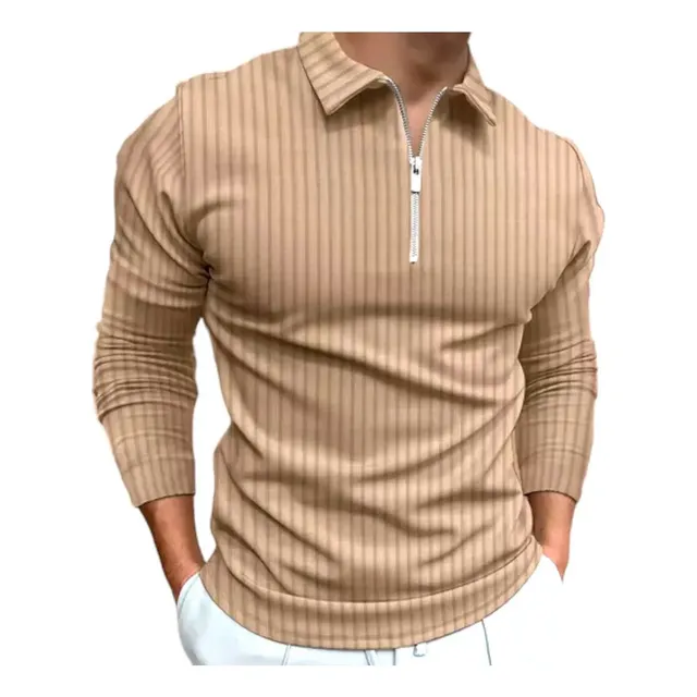 Camiseta Polo Manga Longa Com Zíper Lançamento