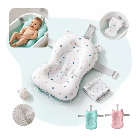 Almofada De Banho Flutuante Para Bebe Com Trava Regulagem