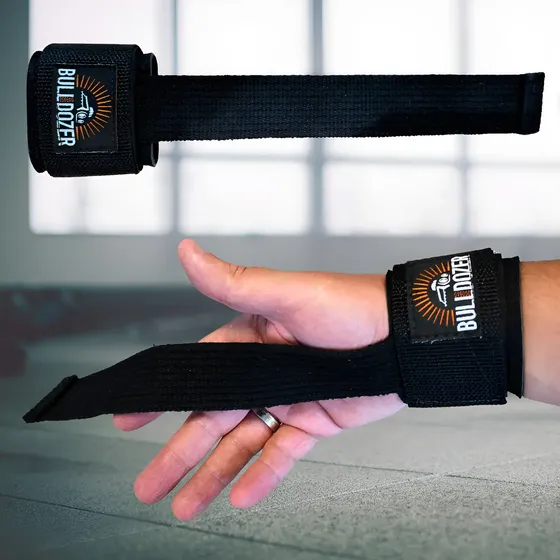 Strap Com Munhequeira Musculação Velcro Ajustável Grip Par