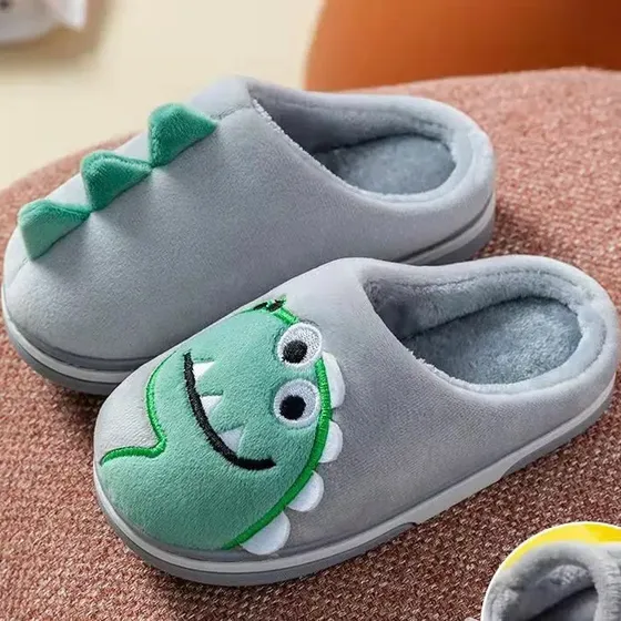 Pantufa Dinossauro De Desenho Animado Infantil De Inverno