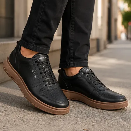 Tênis Masculino Couro Ferracini Sneaker Logan 9314-678c