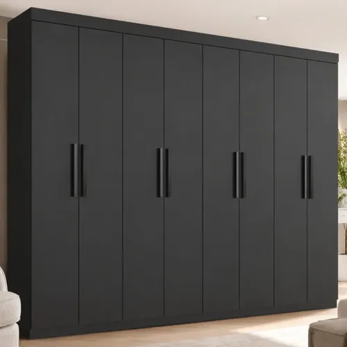 Guarda Roupa Casal Lisboa 8 Portas 4 Gavetas