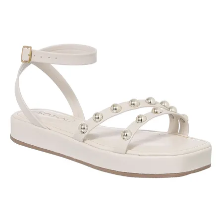 Sandália Flat Feminina Papete Confort Brilho Flatform Moda