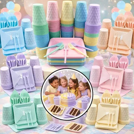 Kit Festa Aniversario Descartavel Completo Candy 180 Itens