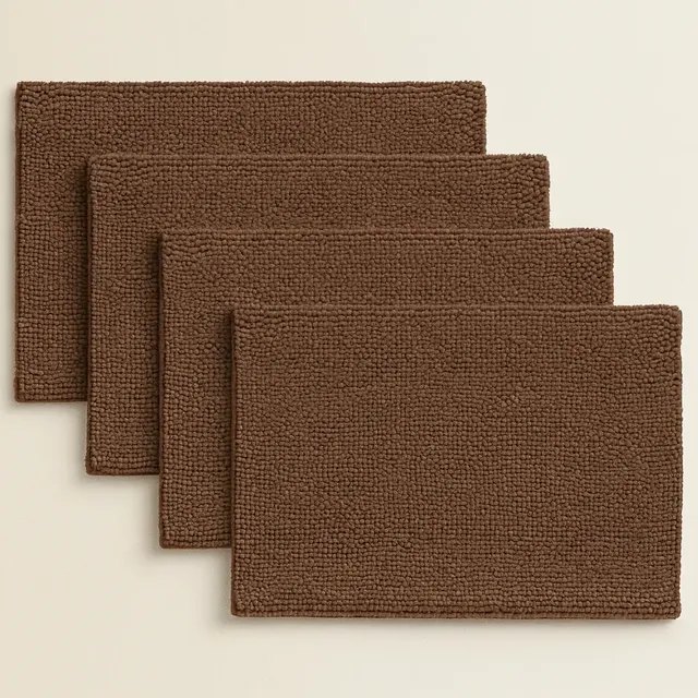 Kit 4 Tapetes De Banheiro 40x60 Antiderrapante Bolinha Macio