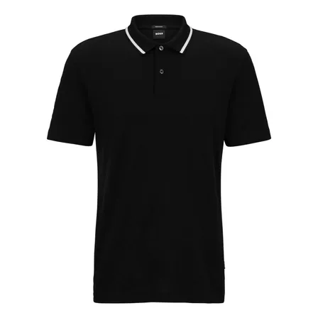 Polo Regular-fit Com Jacquard De Monograma Boss
