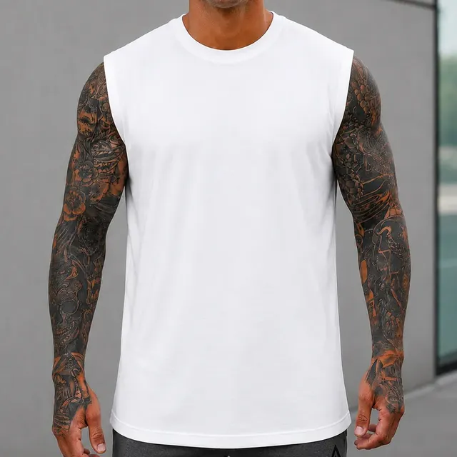 Regata Oversized Masculino Tamanho Grande Machão Lisa Malha