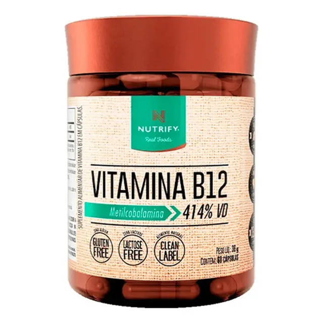 Vitamina B12 Metilcobalamina 60 Cápsulas Nutrify Cápsulas