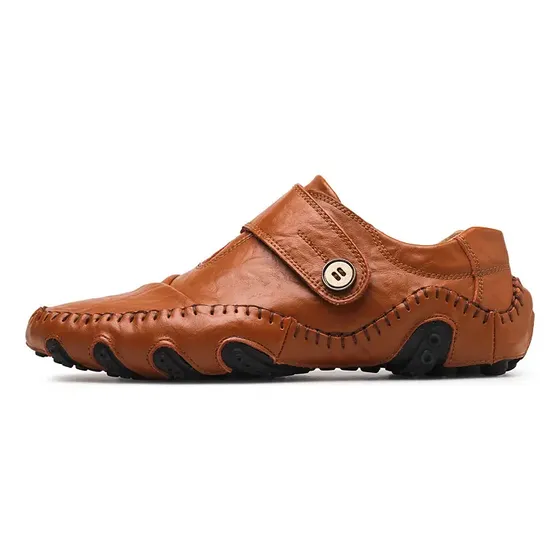 # Mocassins De Couro Feitos À Mão Para Homens, Calçados Com