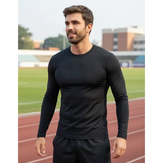 Camisa Manga Longa De Compressão Termica Proteção 50+ Uva
