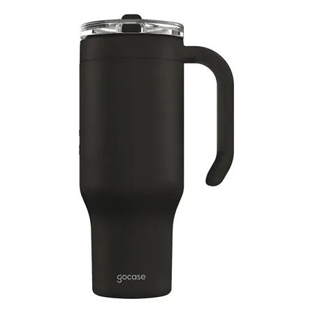 Copo Térmico Gocase 880ml - Aço Inox Com Canudo E Tampa