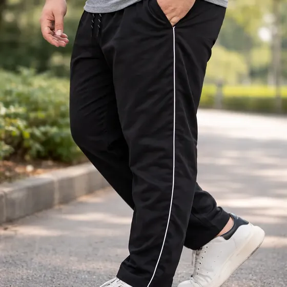 Calças Tactel Plus Size Masculina Extra Grande G3 Bolsos
