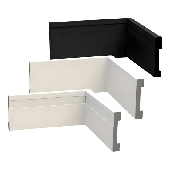 18 Barras Rodapé Poliestireno 7 Cm Alto Padrão Resistente