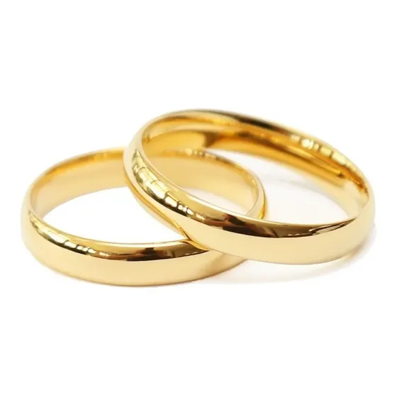 Par De Alianças 100% Moeda Antiga Ouro 18k Casamento 2mm