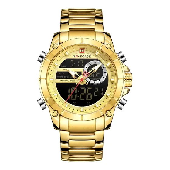 Naviforce Relógio De Luxo Mens Quartzo Relógio Impermeável