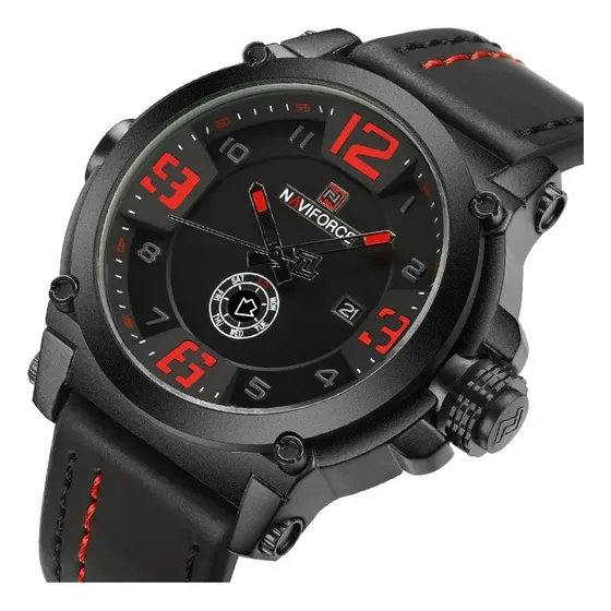 Relógio De Pulso Esportivo Masculino Naviforce Quartz Analog