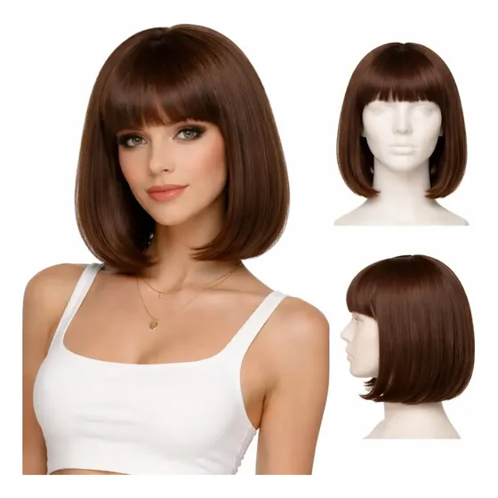 Peruca Fantasia Carnaval Chanel Cosplay Colorida Cabelo