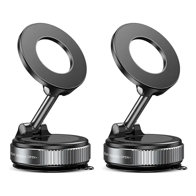 02 Suporte De Celular Para Veicular Gira 360° Dobrável Preto