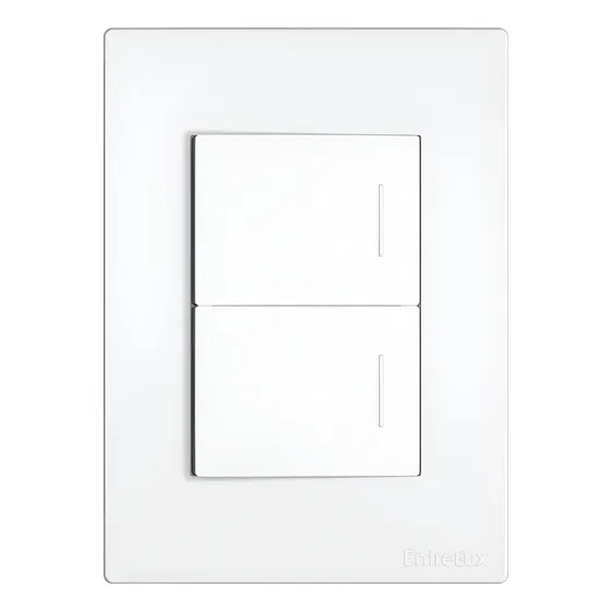 Conjunto Interruptor Duplo Simples 10a 4x2 Classic Entrelux