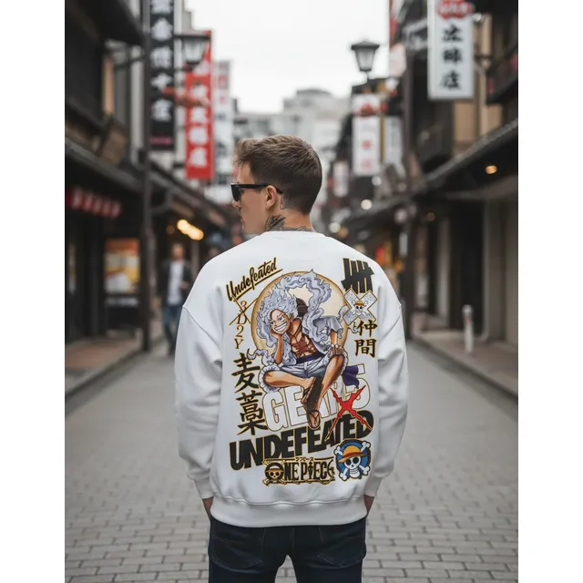 Moletom One Piece Luffy Gear 5 Anime Gola Careca Undefeated