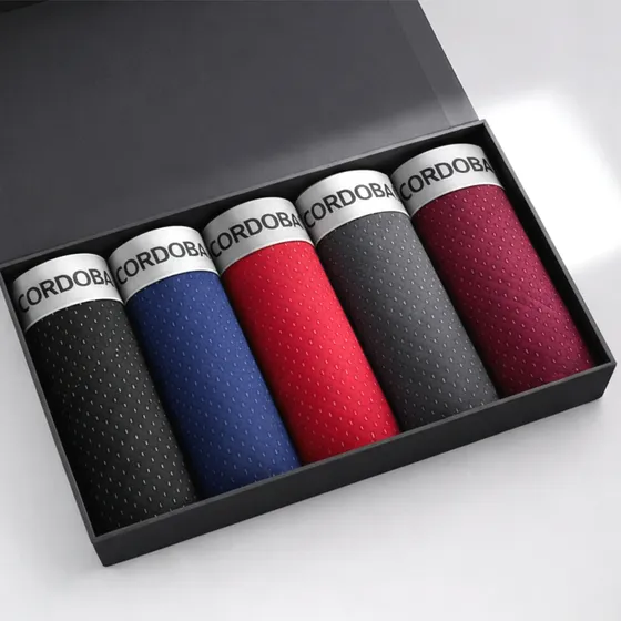 Kit 5 Cuecas Box Boxer Dry Fit Masculina Microfibra Premium