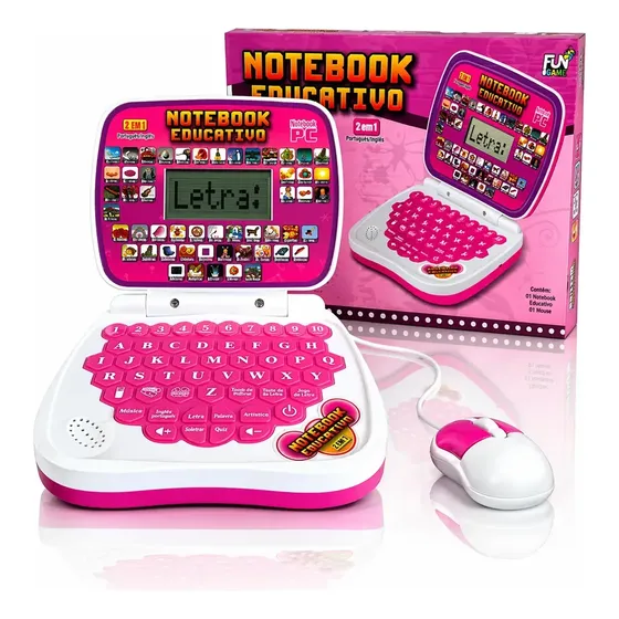 Laptop Infantil Educativo Bilingue Inglês Português Notebook