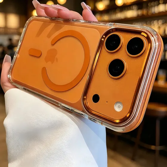 Capa Magnética Transparente Proteção Para iPhone 17 Pro Max