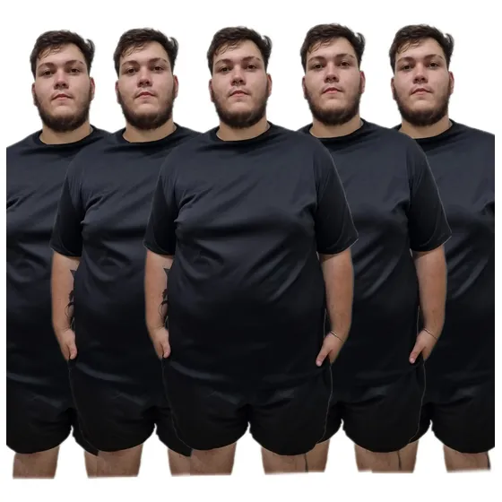 Kit 5 Camisetas Plus Size Dry Fit G1 Ao G9 Frete Grátis