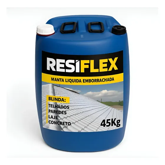 Manta Líquida Emborrachada Resiflex 45kg Telhado
