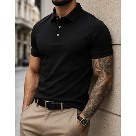 Camisa Polo Masculina Piquet Slim Manga Curta