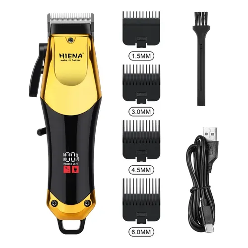 Aparelho De Cortar Cabelo Digital Metal Sem Fio Profissional