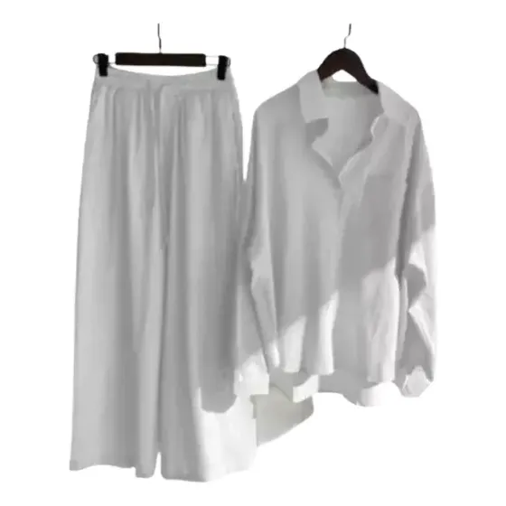 Para .. Conjunto Camisa E Calça Algodão E Linho