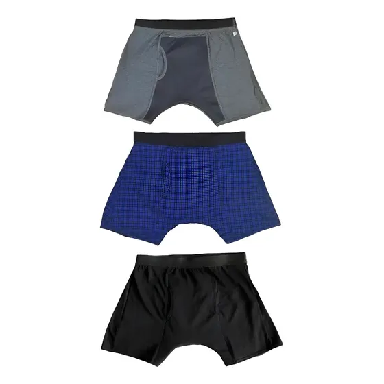 3pc Cuecas Masculinas Ultra Absorventes Para Incontinência