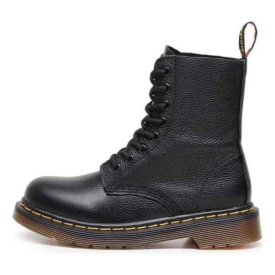Botas De Carga Femininas Litchi Pattern 1460 Com Camada Supe