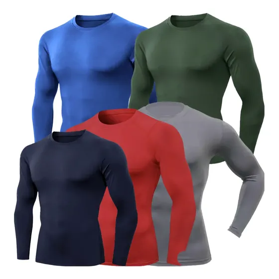 Kit 5 Camisas Térmicas Blusas Proteção Uv Camiseta Bike Moto