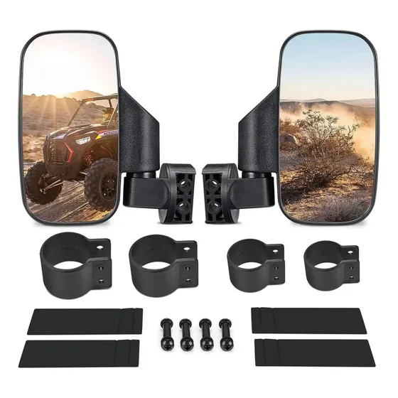 Para Espelhos Laterais Universais Utv Polaris Rzr Kawasaki