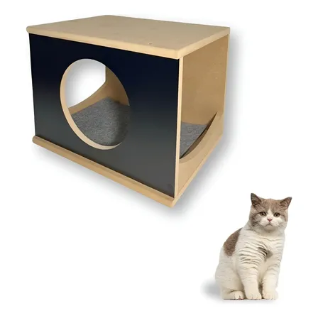 Casinha Para Gato 1pç Resistente Seguro Com Carpete Interno