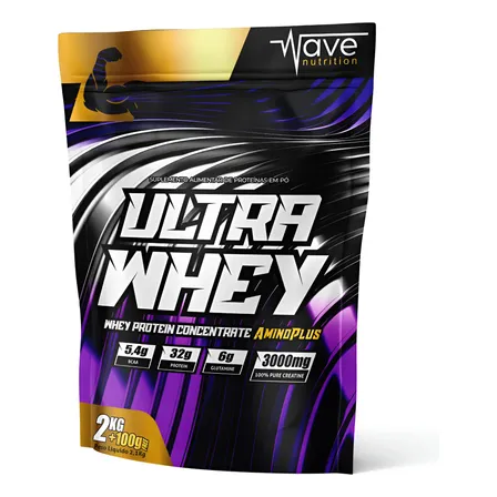 Whey Protein Gourmet Wave Nutrition 2,100kg 32g Proteína