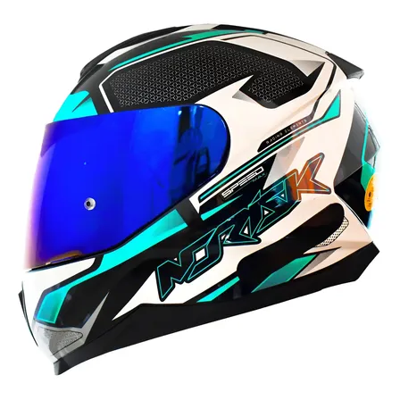 Capacete Norisk Razor Speedmax Verde Agua Masculino Feminino